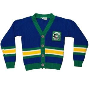 Vintage Mickey Mouse Colorblock Cardigan 3/4T